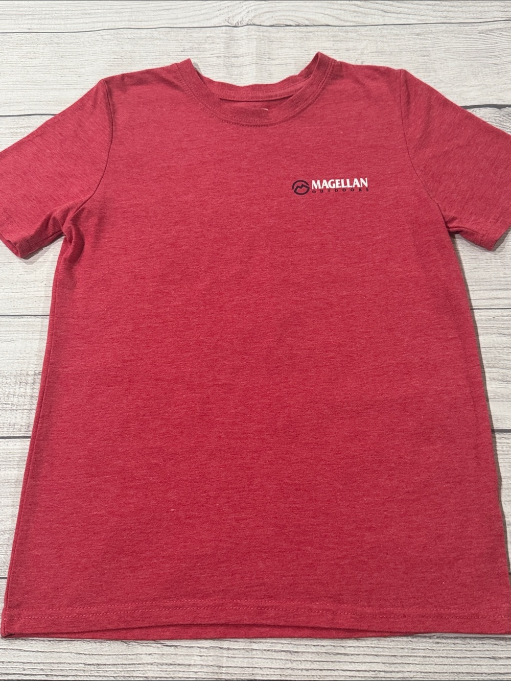 Magellan Outdoors Boys Red Short-Sleeve Tee with Patriotic Marlin Graphic
